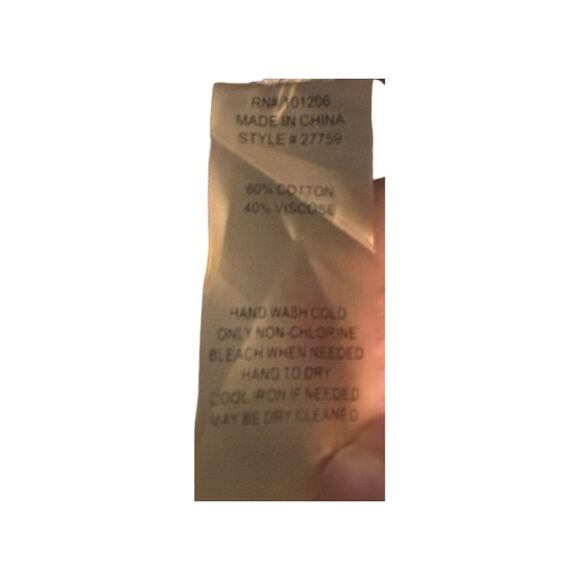 Soft Surrounding Striped Tunic Button Down Asymmetrical Hem Shirt, Size Medium - Picture 8 of 8